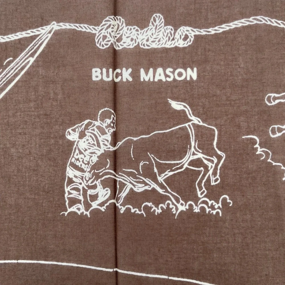 Buck Mason x Lee Riders Bandana 21 x 21 Brown Rodeo California Cotton Japan Made